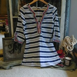 Mud Pie Wellington Embroidered Tunic Small